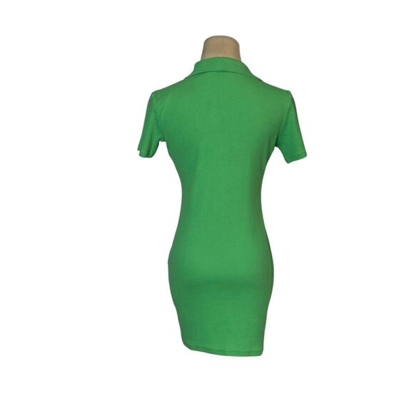 Zara lime green short sleeve mini dress size Large - Picture 7 of 11